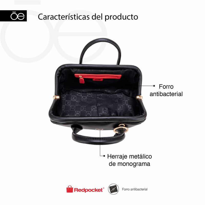 Bolsa Satchel Chica Con Charm Decorativo Color ... image number null