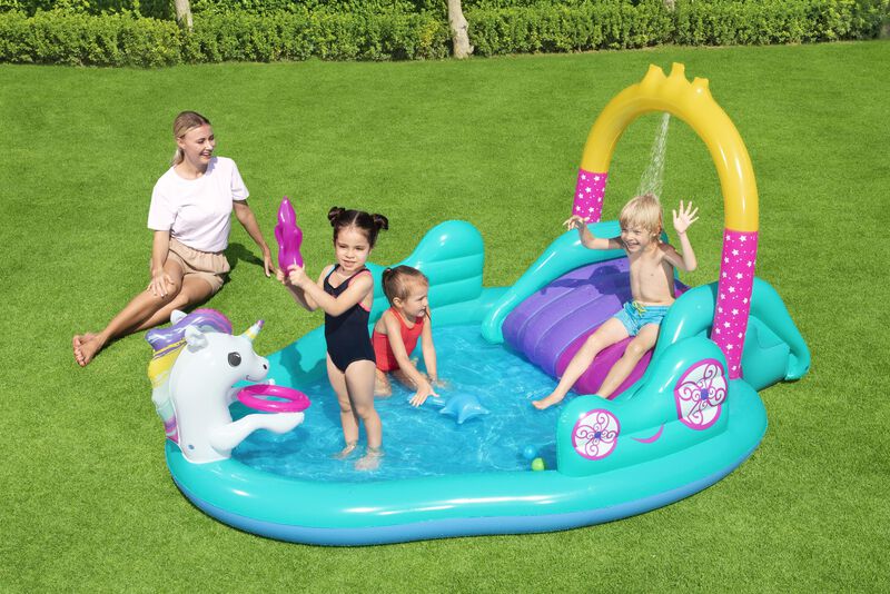 Alberca inflable infantil 3-6 a&ntilde;os unicornio c/... image number null