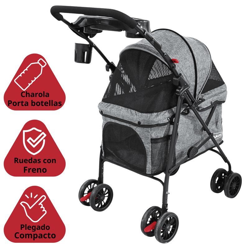 Carriola para Mascotas Cochecito para Perros y ... image number null