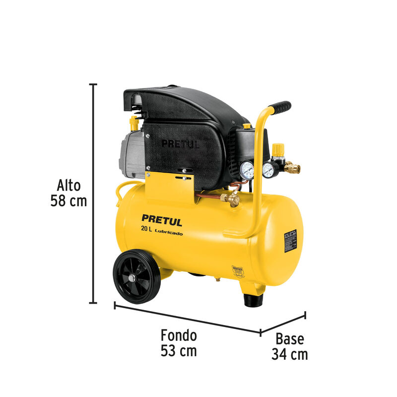 Kit Compresor 20L 2-1/2 HpManguera Pvc y Pistol... image number null