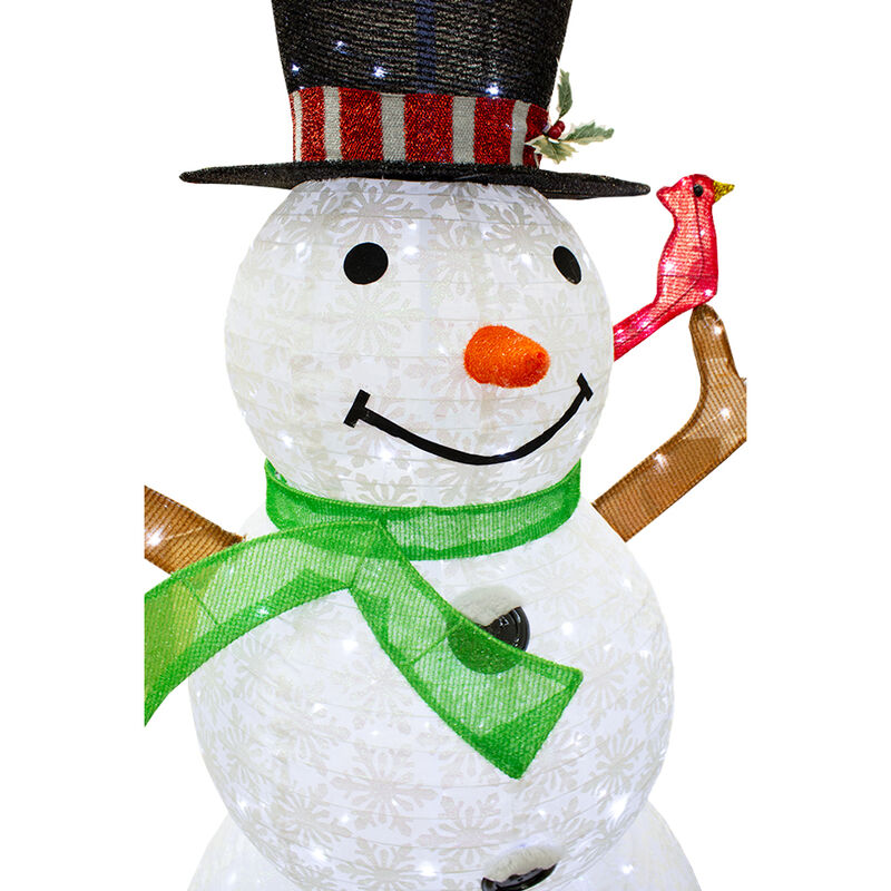 Mu&ntilde;eco de Nieve de Tela con Luces LED L582494 N... image number null