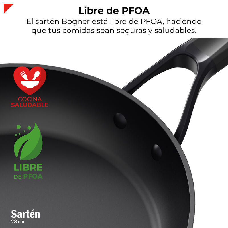 Sart&eacute;n De Aluminio Forjado 28cm Bogner BLACK PR... image number null