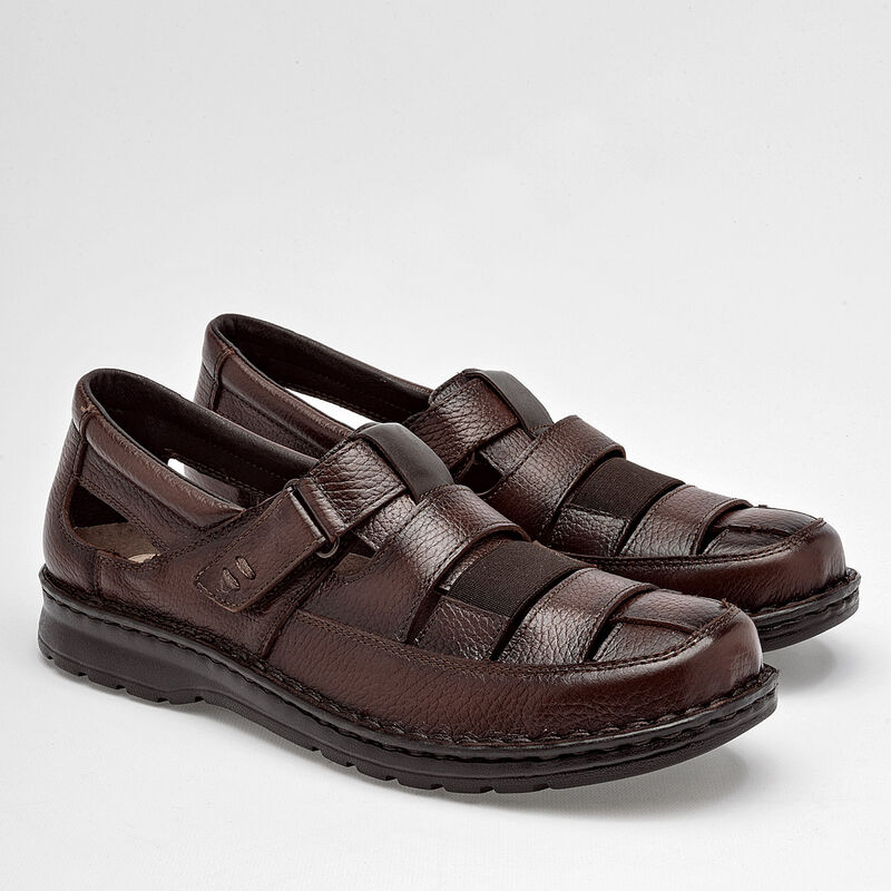 Lobo Solo Sandalia para hombre caf&eacute; image number null