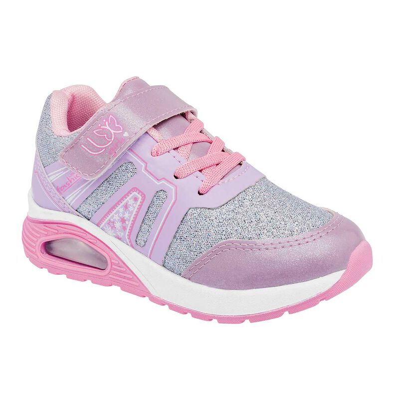 Lux-10 Tenis deportivo para ni&ntilde;a lila rosa plat... image number null