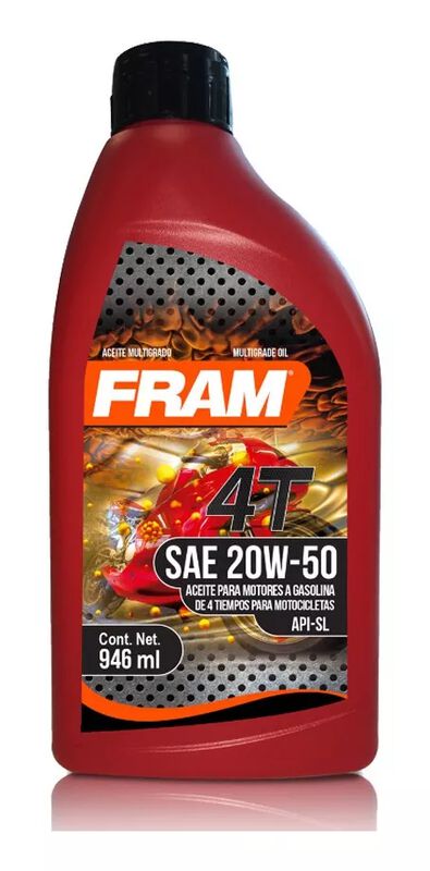 Aceite Mineral Fram 20w50 Moto 4t 946 Ml image number null