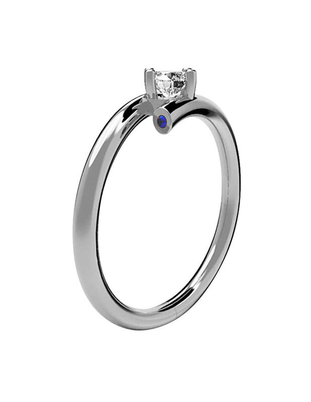 Anillo de Compromiso de 14K con Diamante de Lab... image number null