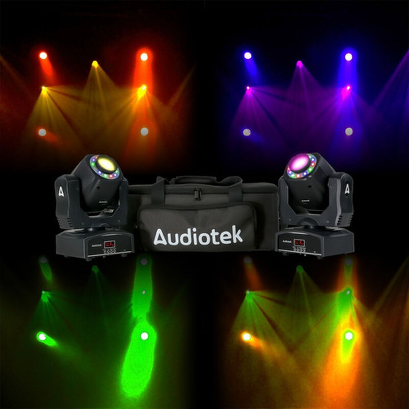 Set 2 Cabeza Móvil  Rgb Robótica 90w con Mochil... image number null