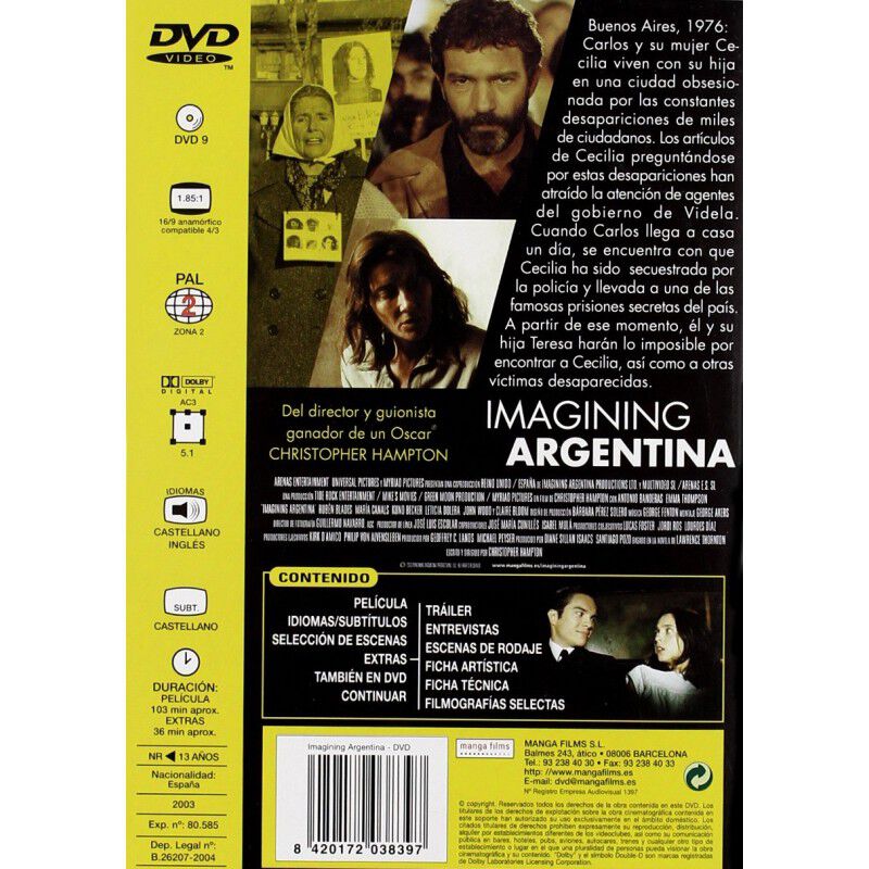 Imagining Argentina [dvd] (2003) image number null