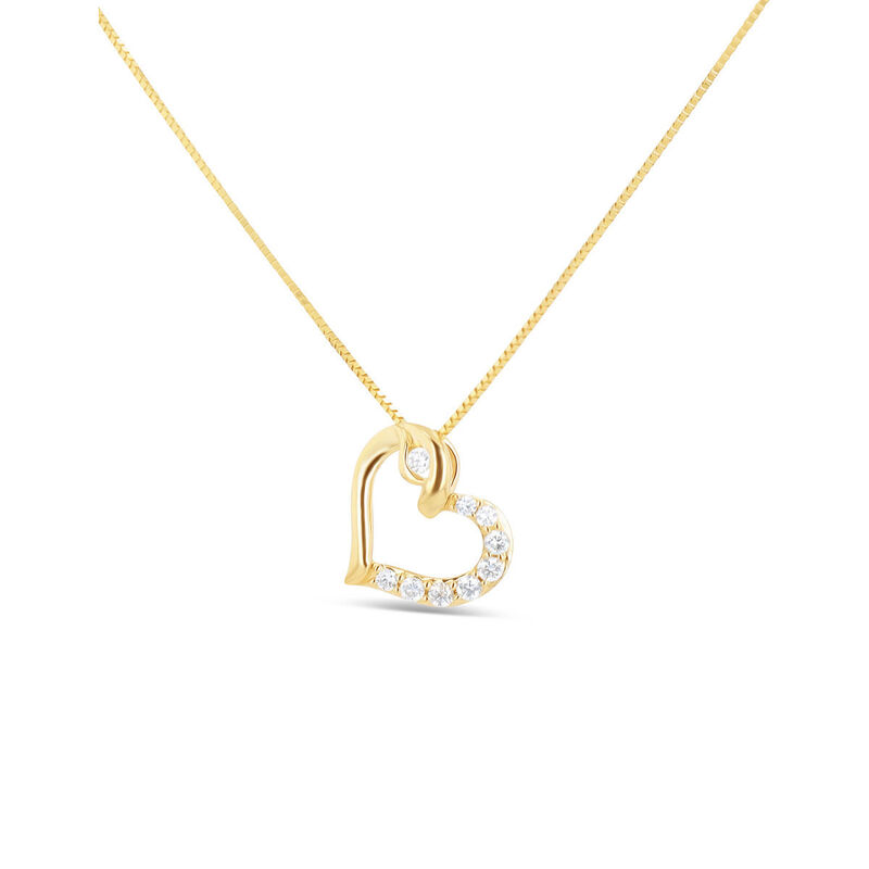 Dije De Corazon De Oro Amarillo 14k Con Cadena ... image number null