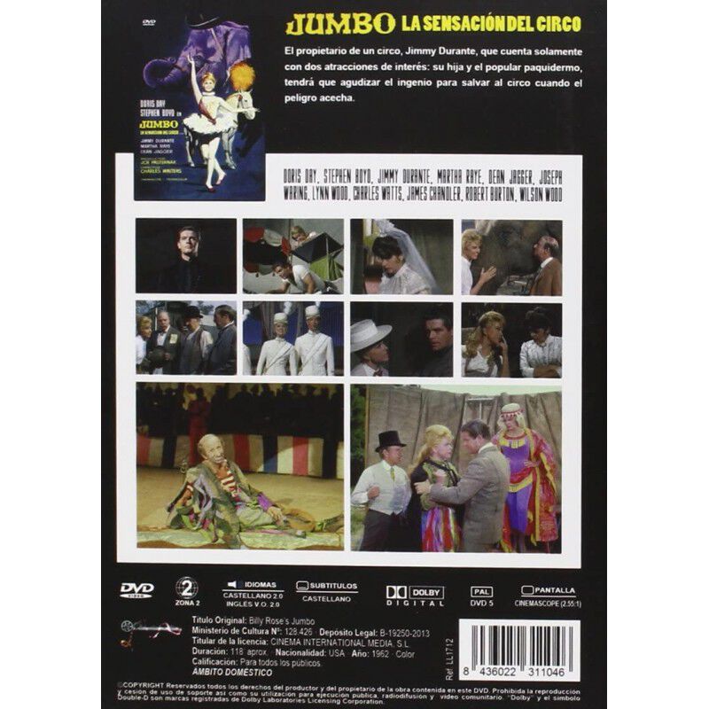 Jumbo, La Sensaci&oacute;n Del Circo [dvd] (1962) Jumb... image number null