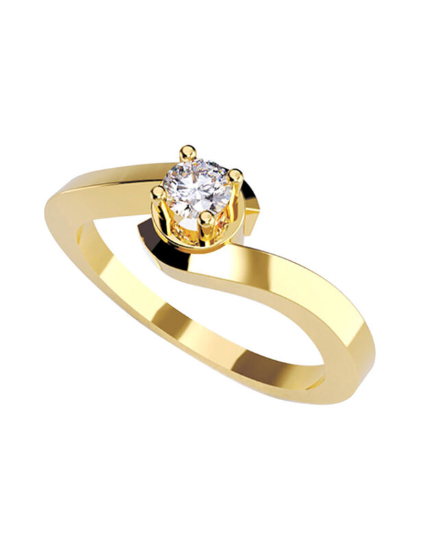 Anillo de Compromiso de 14K con Diamante de Lab... image number null