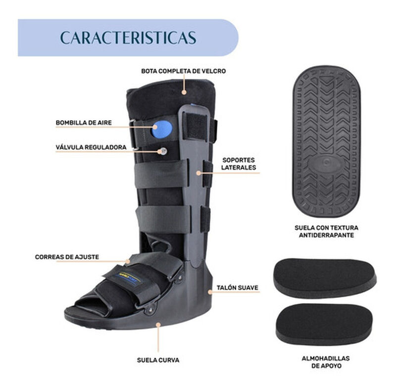 Bota Neum&aacute;tica Ortopedica Ferula Walker Larga I... image number null