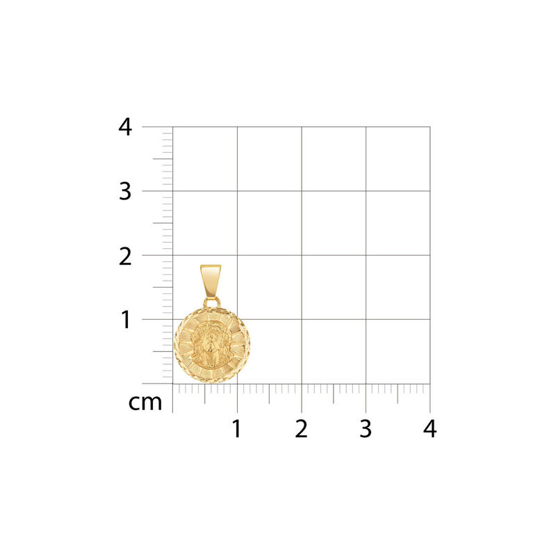 Medalla Circular Oro Amarillo 14K Divino Rostro... image number null
