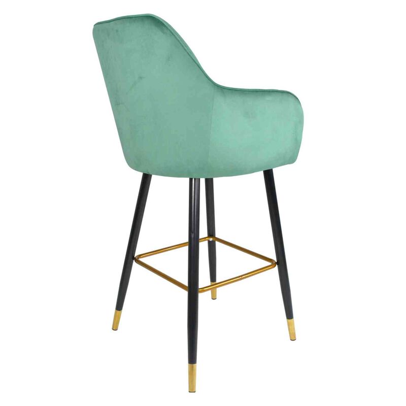 Silla Alta Tapizada Sillon Eames Terciopelo Ver... image number null
