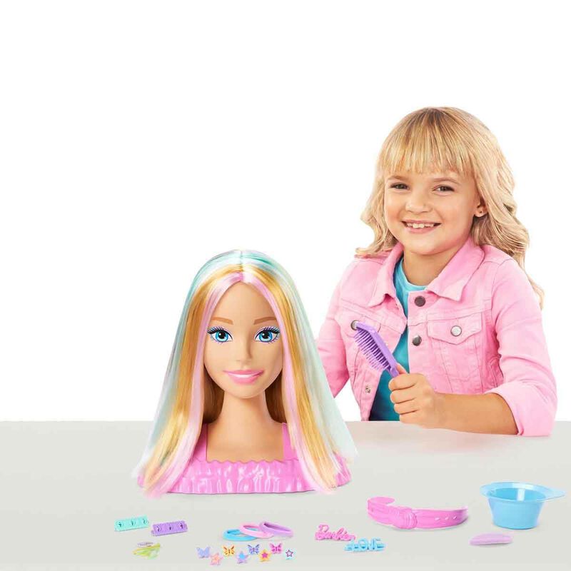 Mu&ntilde;eca Barbie Styling Head De Cabello Rubio Con... image number null
