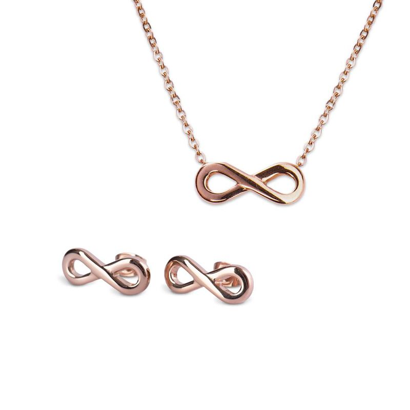 Juego Joyer&iacute;a Mujer Infinito,  Collar Aretes Re... image number null