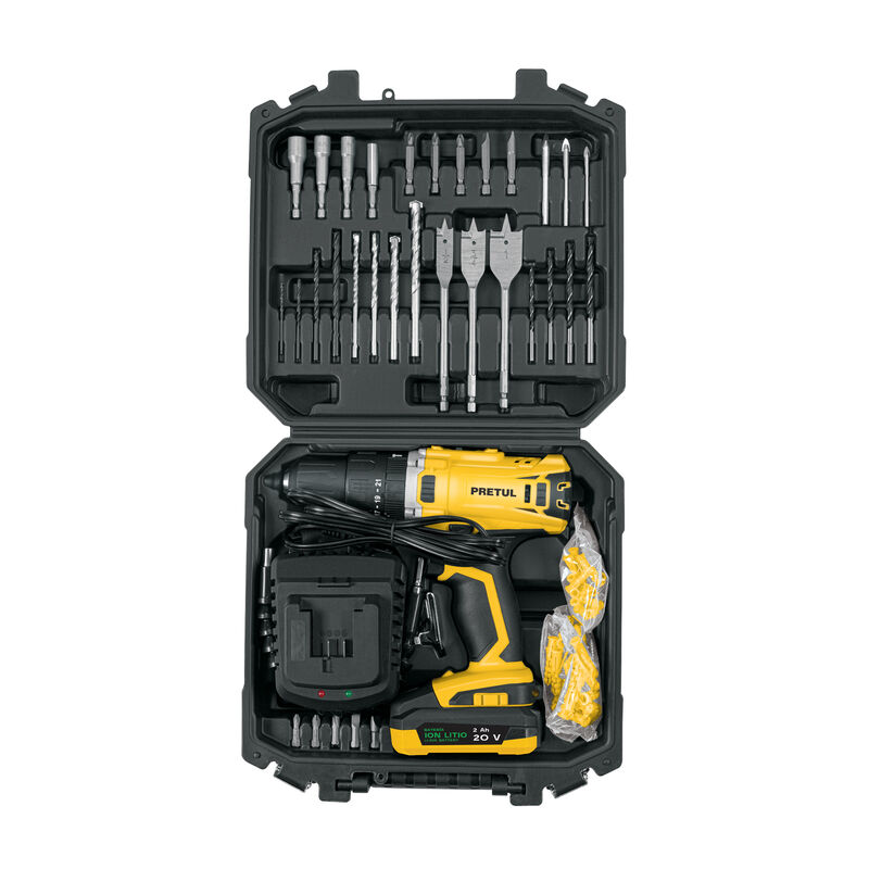 Kit Rotomartillo Inal&aacute;mbrico 1/2' 20V y 32 Acce... image number null