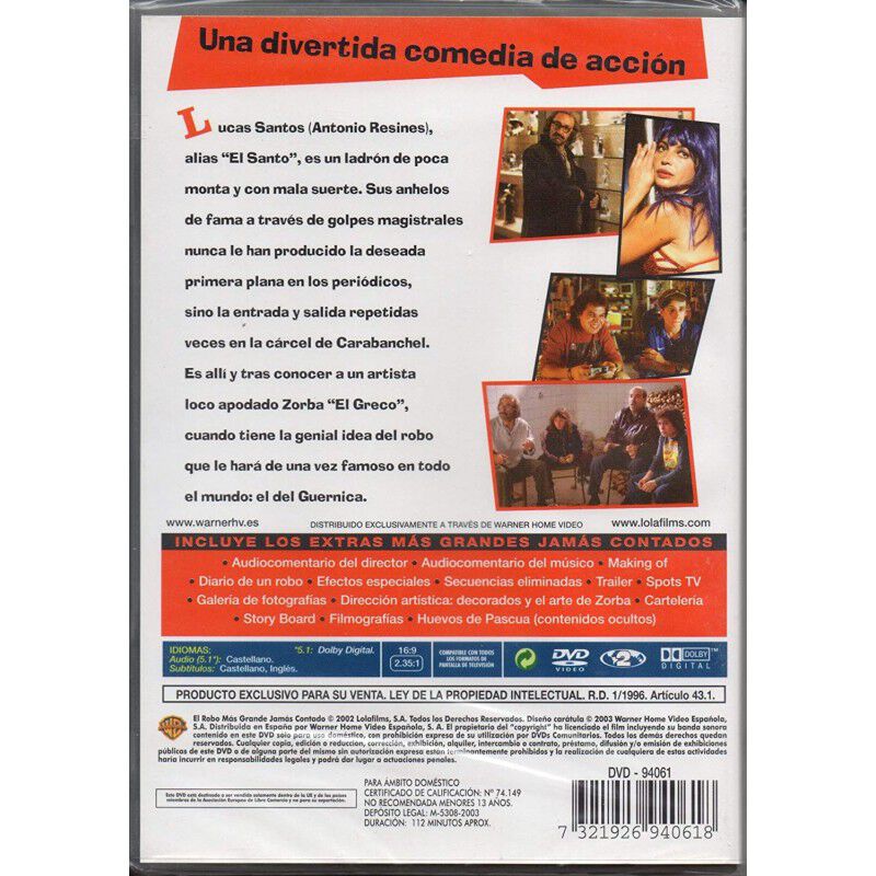El Robo M&aacute;s Grande Jam&aacute;s Contado [dvd] (2002) image number null