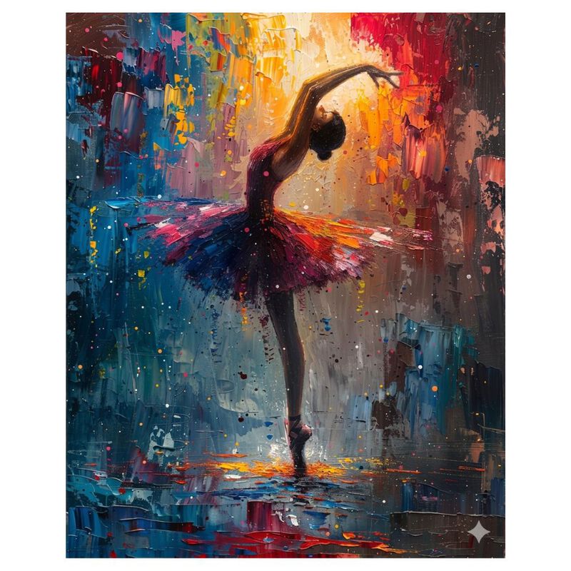 Cuadro Decorativo Impreso 20x30cm Danza Colorid... image number null
