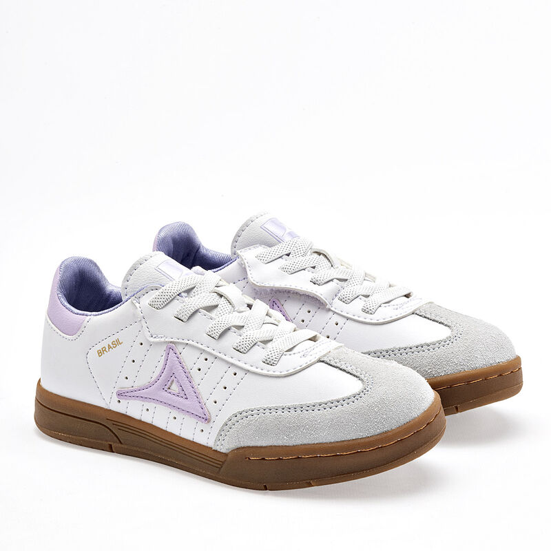 Pirma Tenis urbano para ni&ntilde;a blanco lila gris, ... image number null
