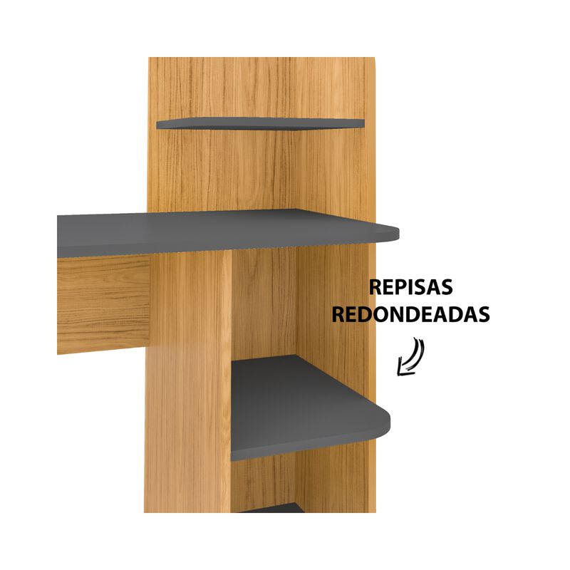 Escritorio Bertolini Link Roble Grafito image number null