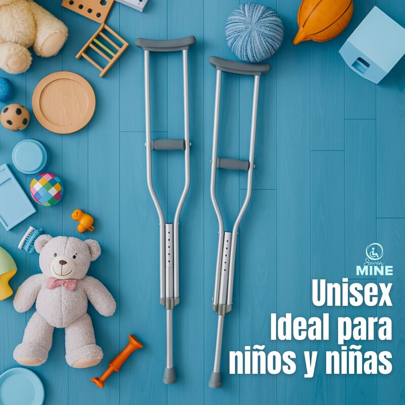 Muletas Infantiles Ajustables (110&ndash;137 cm) de A... image number null