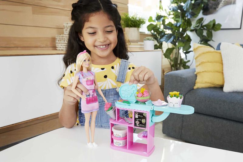 Mu&ntilde;eca Barbie Florist De Playset Con Estaci&oacute;n P... image number null