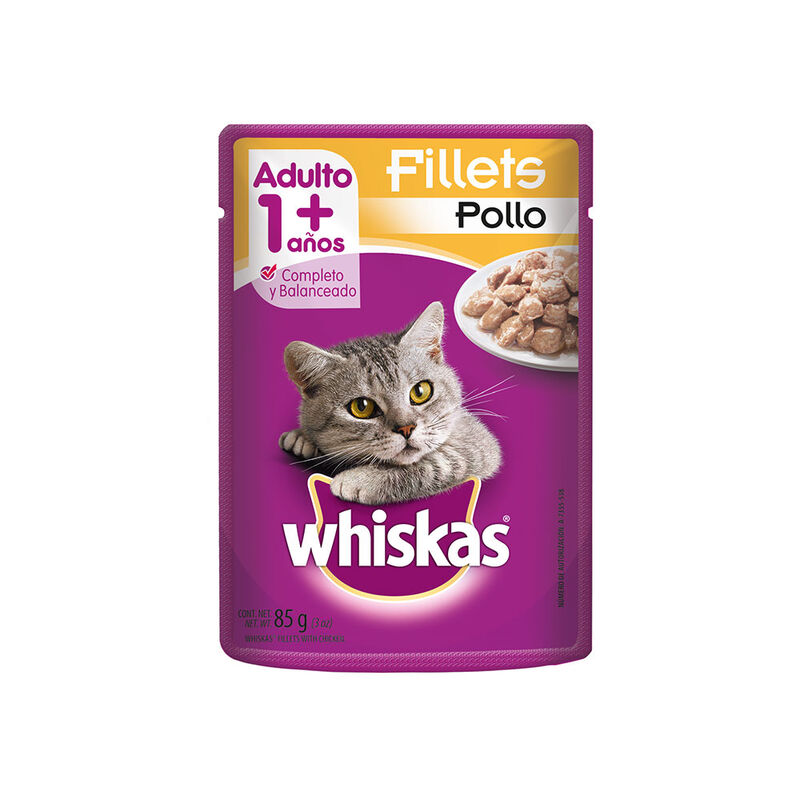 WHISKAS FILLETS POLLO 85GR image number null