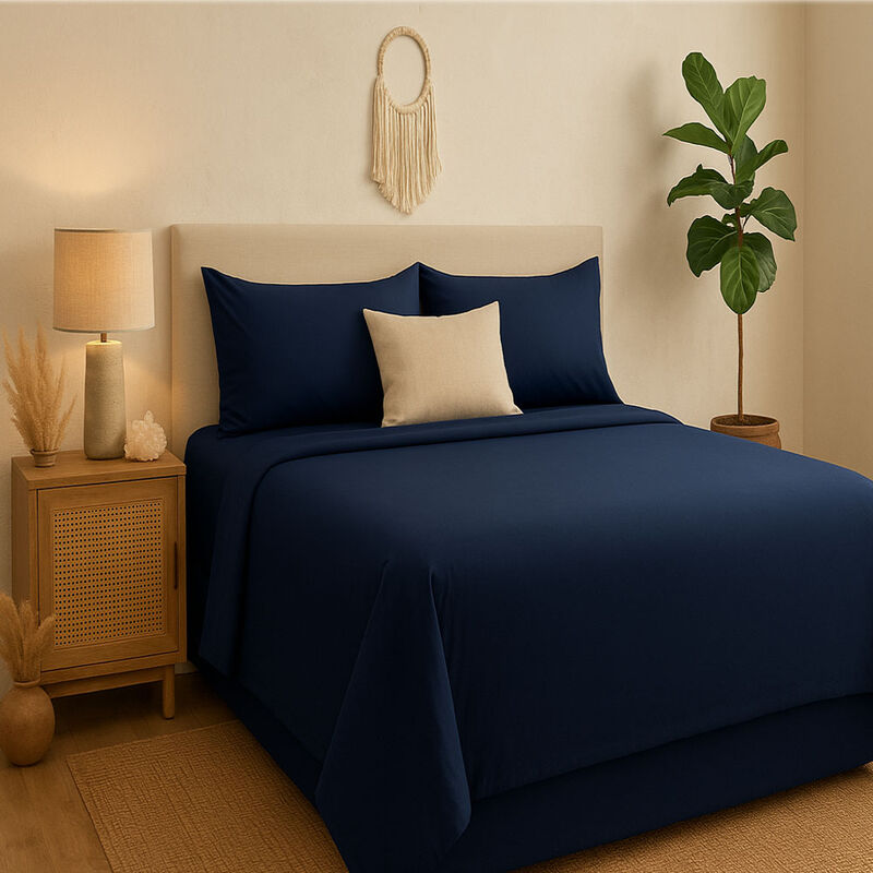 Juego de S&aacute;banas Tacto Algod&oacute;n Suaves y Durader... image number null