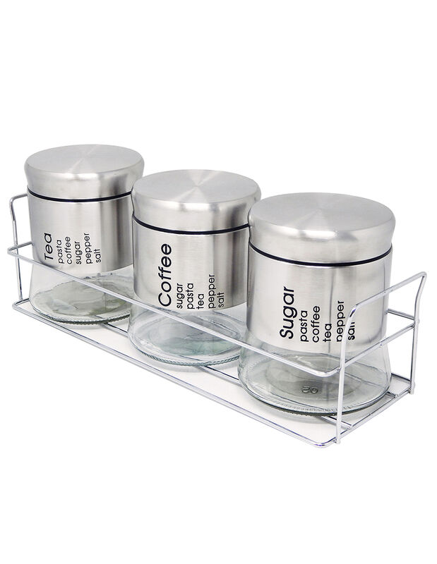 Juego de Recipientes Herm&eacute;ticos de Vidrio con B... image number null