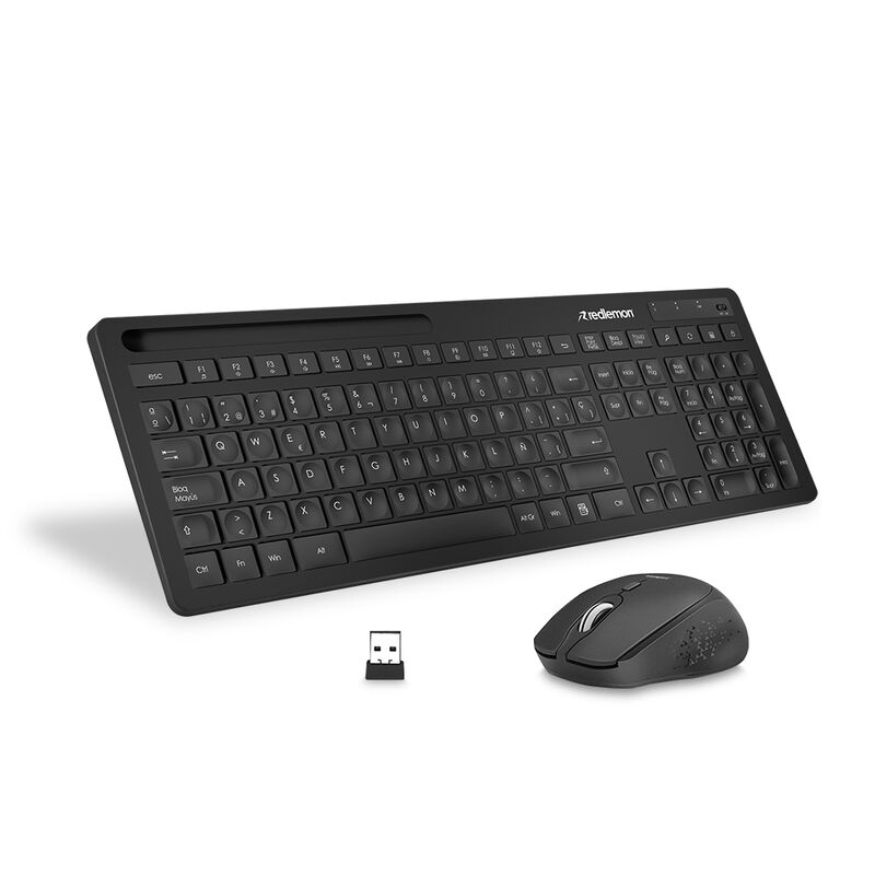 Teclado y Mouse Inal&aacute;mbrico USB Plug & Play par... image number null
