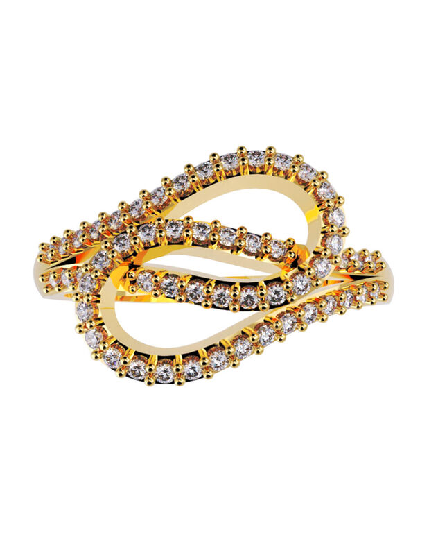 Anillo de Compromiso en Oro Amarillo 14K con Ci... image number null