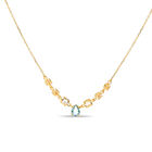 Gargantilla Plata Dorada 925 Piedras De Color 42+3cm | Bizzarro
