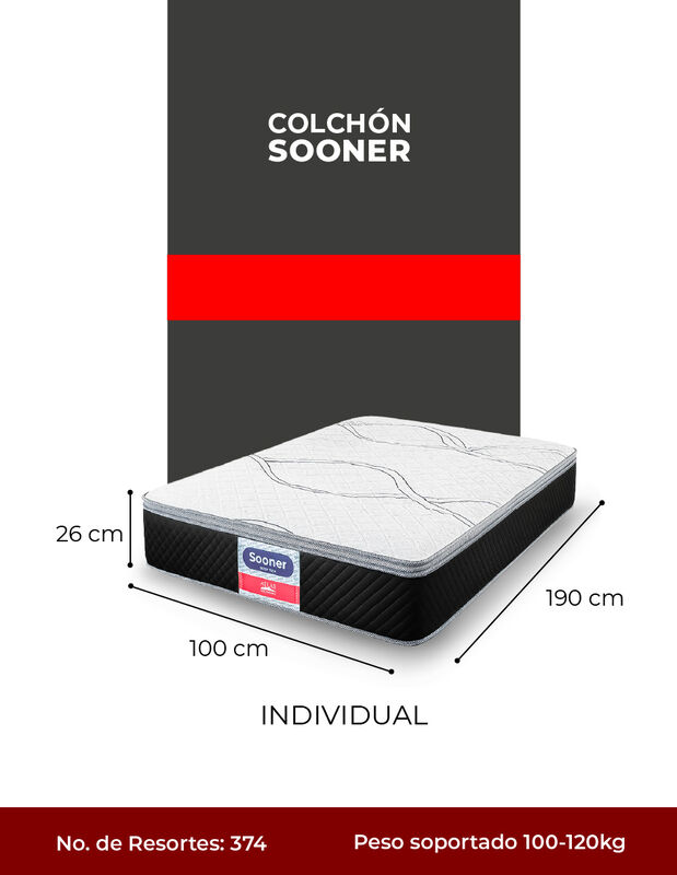 Colchon Individual Atlas Sooner + Almohada Atla... image number null