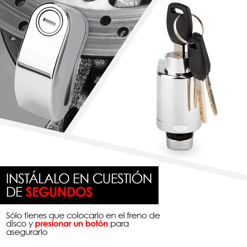 Candado y Alarma para Motocicleta y Bicicleta, ... image number null