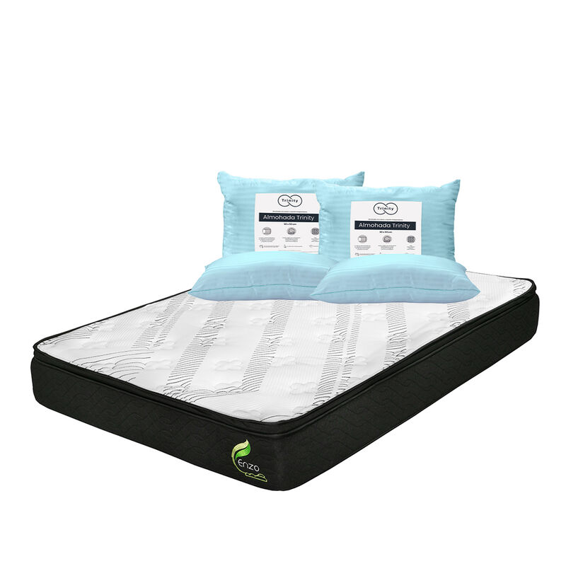 Colch&oacute;n King Size Enzo + 2 Almohadas Trinity image number null
