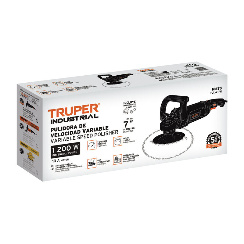 Pulidora 7' 1200 W Velocidad Variable Industria... image number null