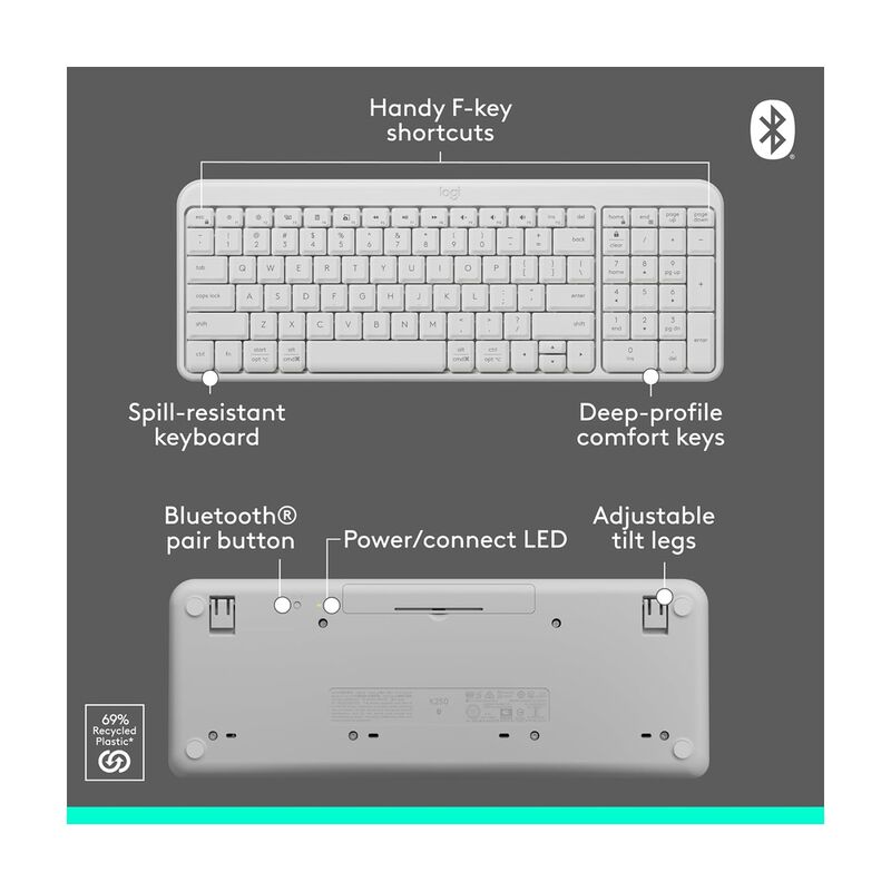 Kit Teclado Y Rat&oacute;n Inal&aacute;mbricos Logitech Mk250... image number null