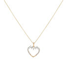 Dije Coraz&oacute;n Oro Amarillo 14k Con Diamantes
