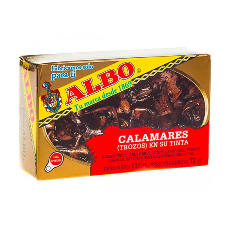 Calamar En Trozos En Su Tinta Albo 112gr image number null