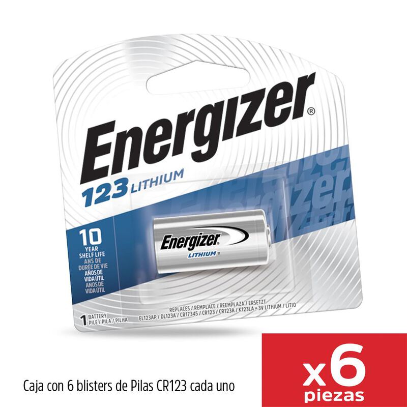 Pila Energizer 123 Blister 6 Unidades 3v image number null