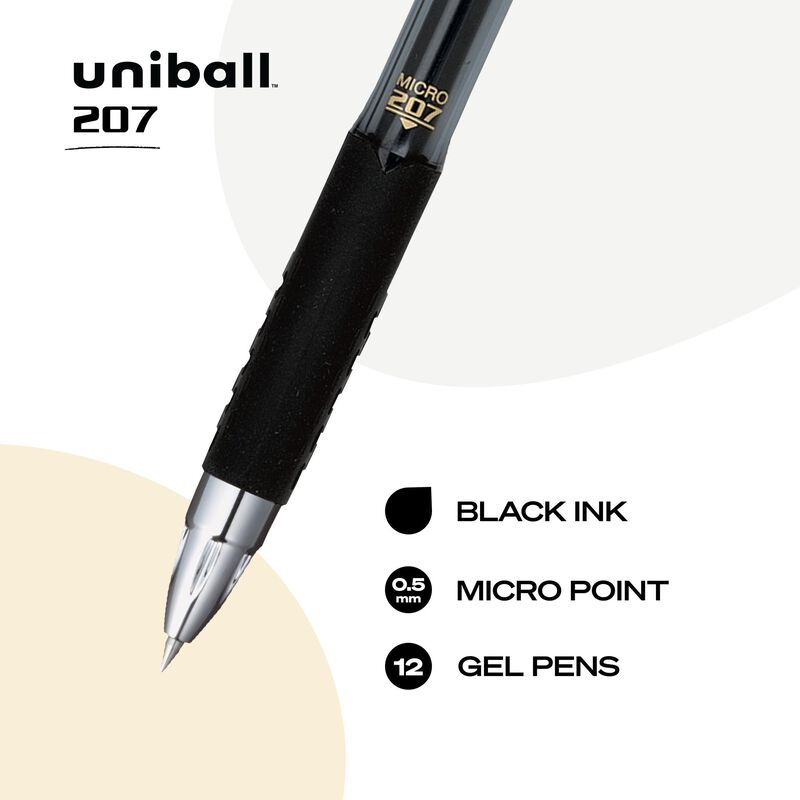 Bol&iacute;grafos De Gel Uni-ball 207 Retr&aacute;ctiles Para... image number null