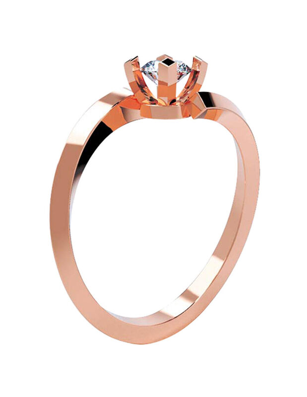 Anillo de Compromiso de 14K con Diamante de Lab... image number null