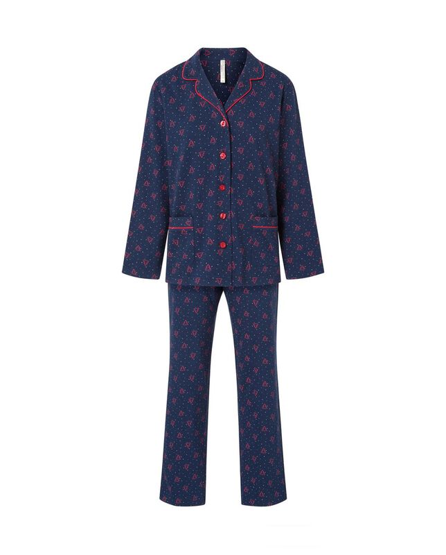 Pijama Vivo Punto Azul Marino image number null