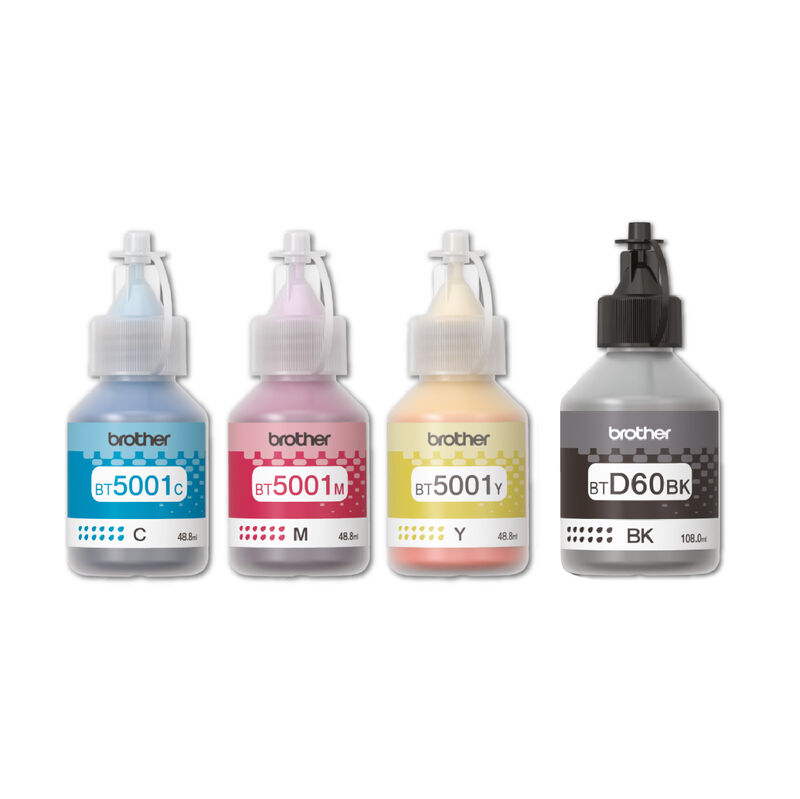 Kit de 4 Tintas Brother: BTD60BK, BT5001Y, BT50... image number null